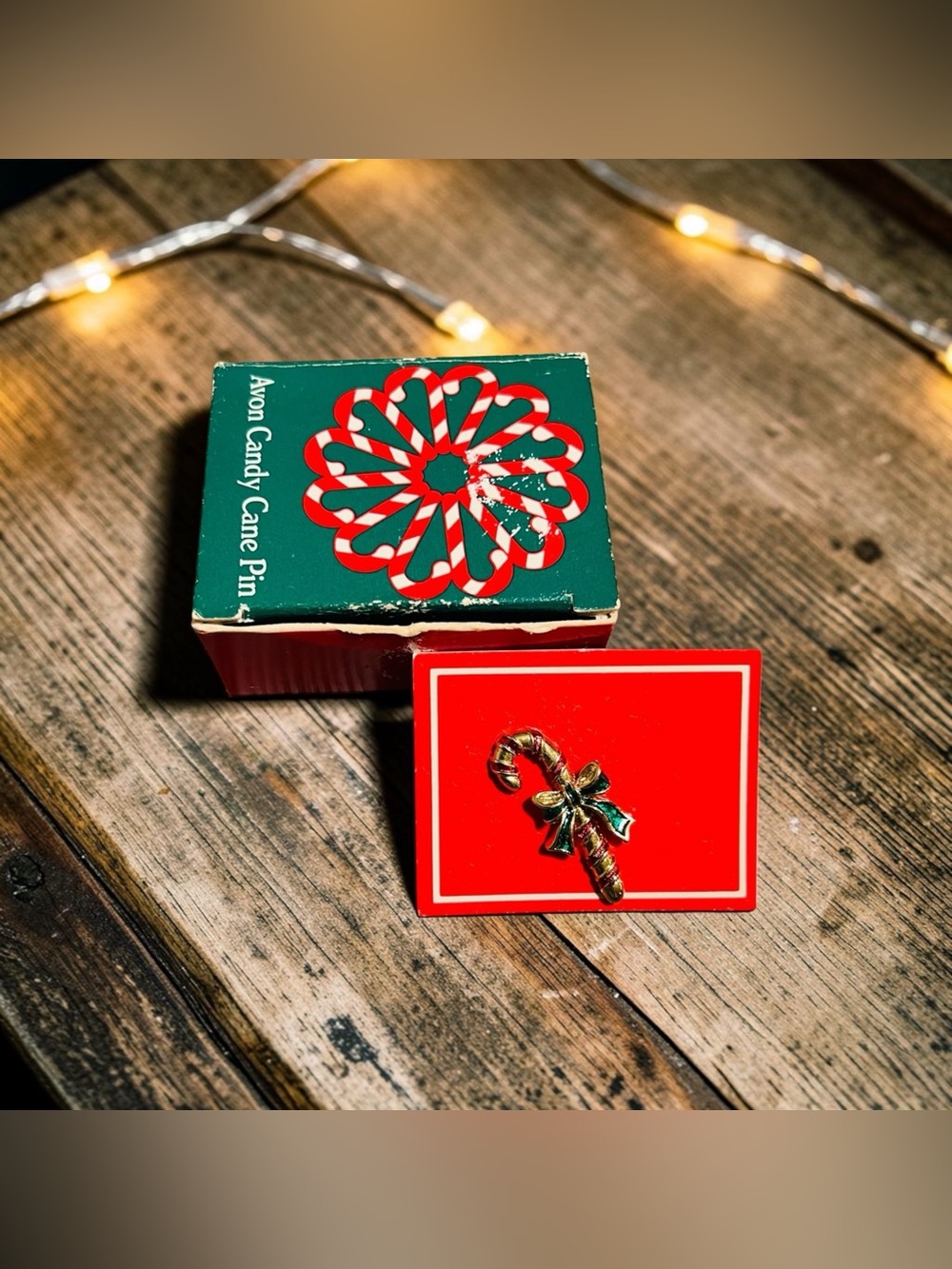Avon Candy Cane Tack Pin in Original Box